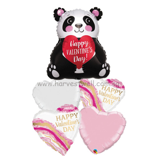 Happy Valentine's Day Panda Balloon Package